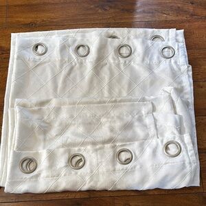 2 White Grommet Curtain Panel
